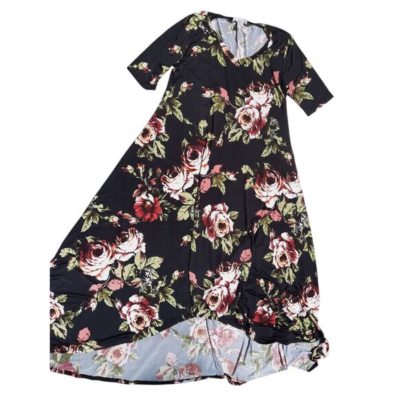 THE ZIG ZAG STRIPE Size Large Floral Maxi Dress - Picture 1 of 3